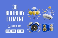 Birthday Bash 3D Design Kit Set 05 Product Image 1