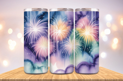 Festive Happy New Year Tumbler Wrap 2026: 20oz Skinny Tumble Product Image 1