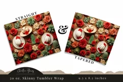 3D Western Christmas Cowboy Tumbler Wrap PNG Product Image 3