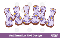 mini Png Retro Flowers Mother&#039;s Day Floral Mom Sublimation Product Image 1