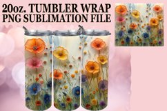 Whimsical Floral Tumbler Wrap for Spring Product Image 1