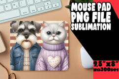 Luminous Mouse Pad PNG Design, Dog and cat Product Image 1