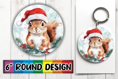 Elegant Circle Design Keychain Artwork , Holiday Animals Product Image 1