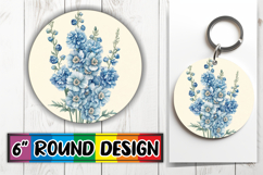 Sophisticated Round Design Car Coaster , Beauty Flower Product Image 1