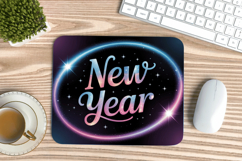 Happy New Year PNG Mouse Pad,Festive New Year's Eve 2026 PNG Product Image 1