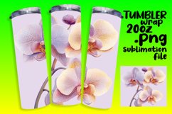Watercolor Floral Tumbler Wrap Sublimation 20oz Design Product Image 1