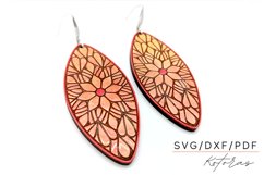 Geometric Engraved Earrings Digital Download Product Image 1