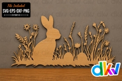 Wildflower Easter Bunny SVG Cut File Product Image 1