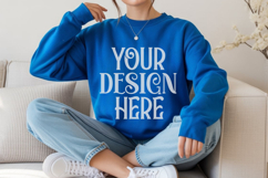 Royal Gildan 18000 Sweatshirt Model Mockups Product Image 1