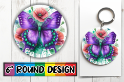 Cheerful Ornaments Circle PNG, Butterfly Product Image 1