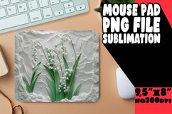 Mouse Pad Sublimation 3D Flower Hole Design PNG Product Image 1