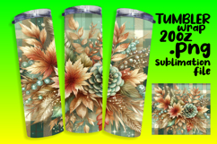 Sublimation File for 20oz Tumbler , Autumn Flower Product Image 1