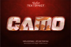 Camo text effect, editable camouflage pattern text style Product Image 1