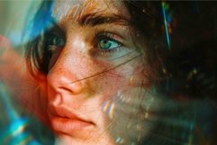 Mystical woman gazing with light reflections Product Image 1