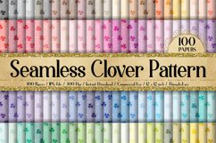 100 Seamless Clover Leaf St Patrick&#039;s day Digital Papers Product Image 1