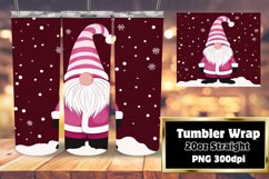 Holiday Gnome 20oz Wrap Sublimation Christmas Design Product Image 1