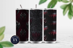 Vampire Fangs Pattern, Dark Gothic Teeth Digital Paper Product Image 2