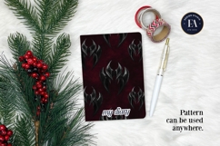 Vampire Fangs Pattern, Dark Gothic Teeth Digital Paper Product Image 4