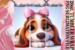 SUNSHINE JOY 20oz TUMBLER WRAP, 3D Dog Product Image 1