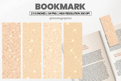 Champagne Glitter Bookmark PNG, Bookmark Sublimation Product Image 1