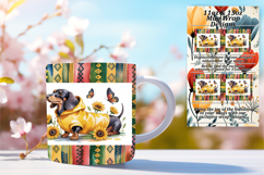 Custom 11oz Mug Wrap Png Design , Cute Dog Product Image 1