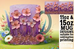 Floral Leopard Sparkle Mug Design Product Image 1