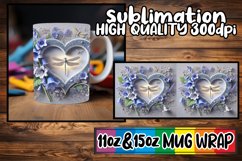 Gentle vibes sublimation print wrap, 3D Heart Product Image 1