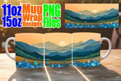 Springtime Scenic Landscape Mug Wrap - Sublimation Product Image 1