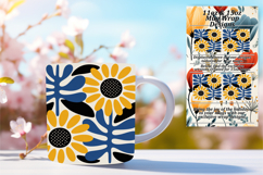 Joyful 11oz Mug Wrap Png Design , Flowers Product Image 1