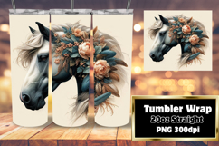 LUXURIOUS 20oz Tumbler Template , Horse Product Image 1