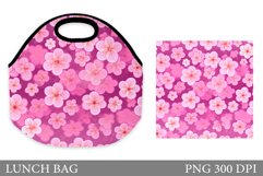 Flowers Lunch Bag Design. Flowers Lunch Bag Sublimation Product Image 1