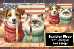 Beautiful Gift: 20oz Tumbler Wrap , Dog and cat Product Image 1