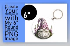 Delightful Gnome Round Ornament Sublimation Product Image 1