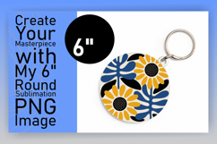 Cute Flamingo with Flowers Round Design PNG Product Image 1