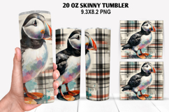 Puffin Skinny Tumbler 20oz Wrap Design, Animal Tumbler Wrap Product Image 1