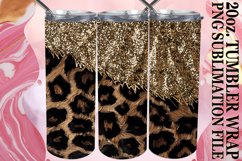 Shimmering Leopard &amp; Blossom Brilliance Tumbler Art - 20oz Product Image 1