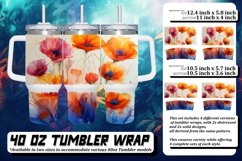 Whimsical Meadow Floral Tumbler Wrap Product Image 1