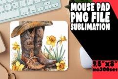Playful Flowered Mousepad Sublimation PNG Product Image 1