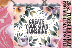 GENTLE SPIRITS 20oz TUMBLER WRAP, Flower Quote Product Image 1