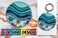 Radiant Circle Sublimation Keychain, Pattern Product Image 1