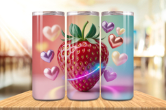 Valentine’s Day 3D Strawberry Tumbler Wrap PNG Big Bundle Product Image 7