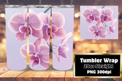 Watercolor Flower Wrap Sublimation Tumbler Design 20oz Product Image 1