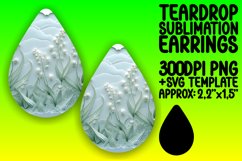 Sublimation for Teardrop Earrings 3D Floral Hole Product Image 1