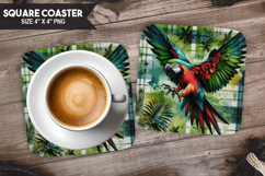 Cute Animals Square Coaster PNG Bundle, Digital Coaster Set Product Image 15