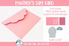 Mother's Day Card SVG | Floral Heart Cardstock Insert Card Product Image 5