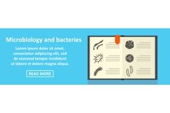 Microbiology and bacteries banner horizontal concept Product Image 1