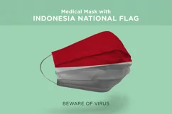 Medical Mask with hungary iceland indonesia iran Nation Flag Product Image 4