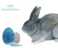 Watercolor clipart. Easter digital clipart.Watercolor Spring Product Image 3