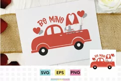 Valentines Day Truck with Gnomes SVG, PNG, EPS Product Image 1