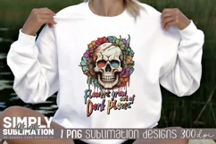 Flowers Grow Out of Dark Places Sublimation Design | Png Product Image 2